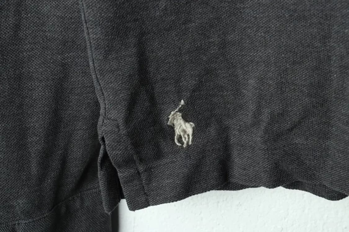 (M-L) 폴로 랄프로렌 카라 긴팔티셔츠 슬림핏 그레이 포니-159C6 상품이미지5