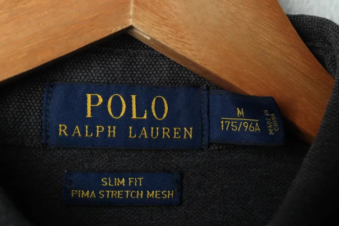 (M-L) 폴로 랄프로렌 카라 긴팔티셔츠 슬림핏 그레이 포니-159C6 상품이미지6