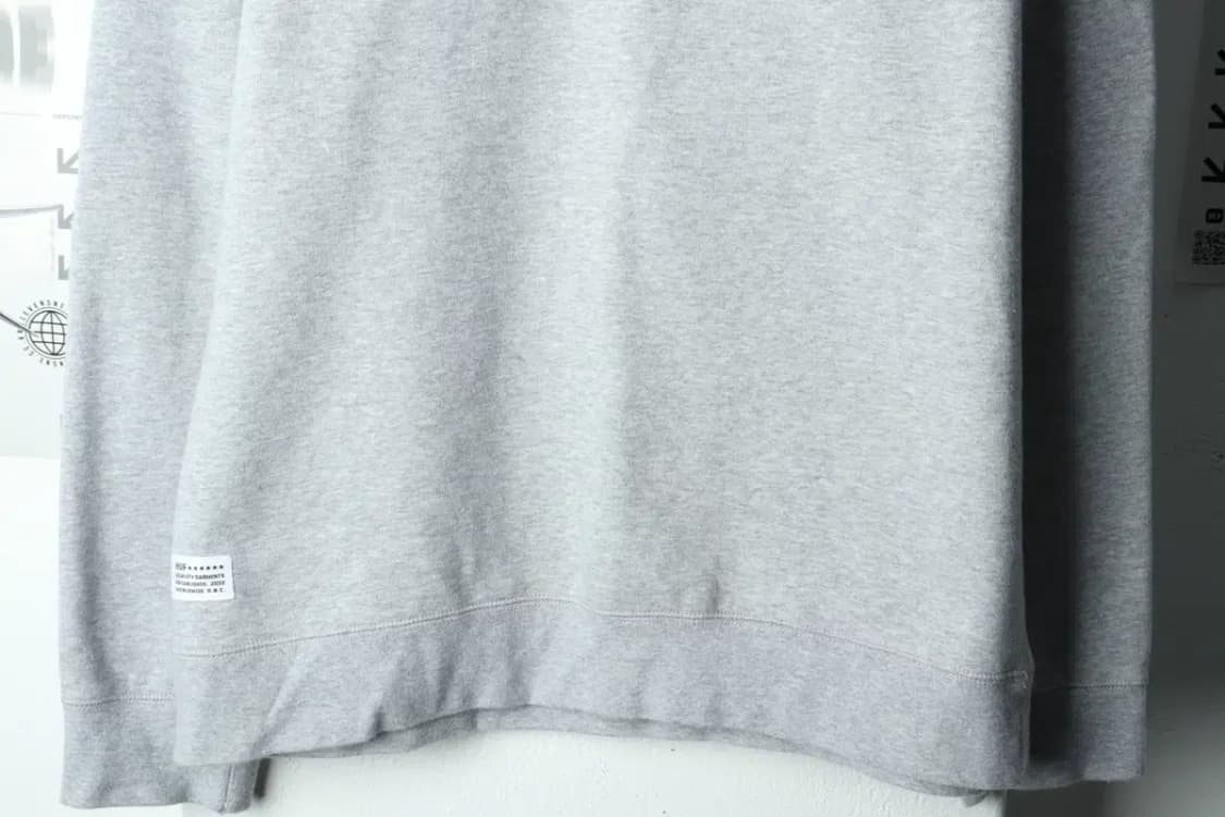 (L-XL) 허프 맨투맨 티셔츠 로고 그레이 기모-159C7 상품이미지4