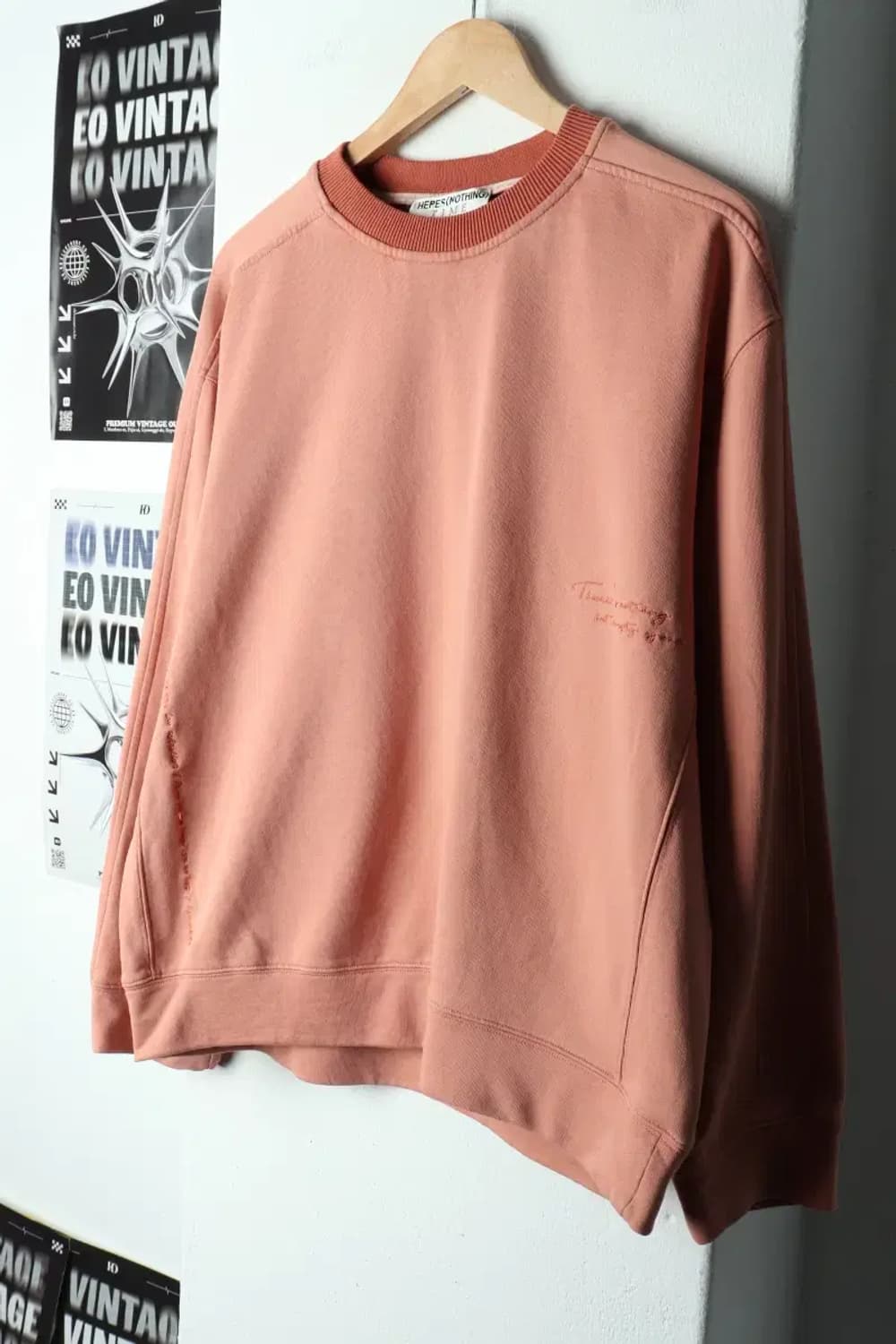 W(XL) 타임 맨투맨 티셔츠 한섬 핑크 올드스쿨-159C8 상품이미지1