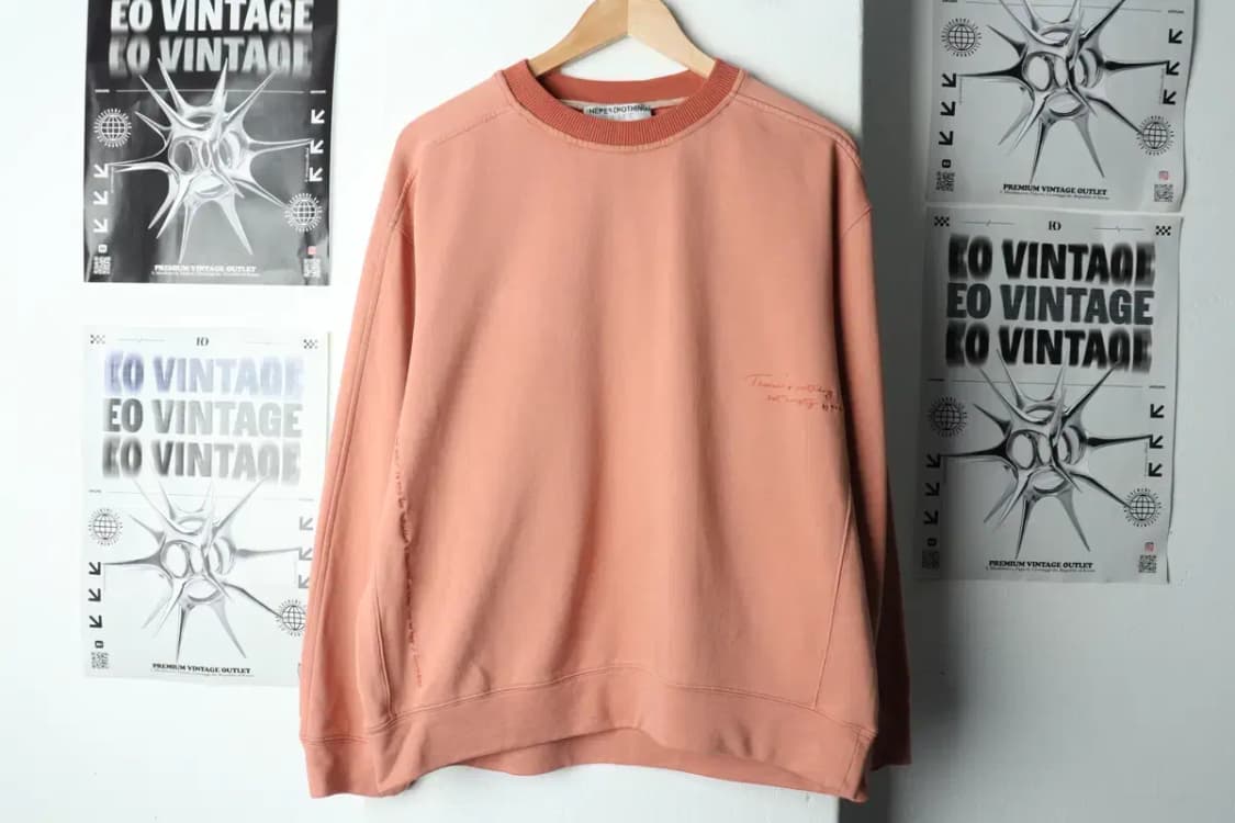 W(XL) 타임 맨투맨 티셔츠 한섬 핑크 올드스쿨-159C8 상품이미지2