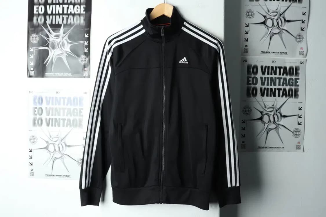 (M) 아디다스 집업져지 트랙탑 블랙 삼선 올드스쿨-15A33 상품이미지2