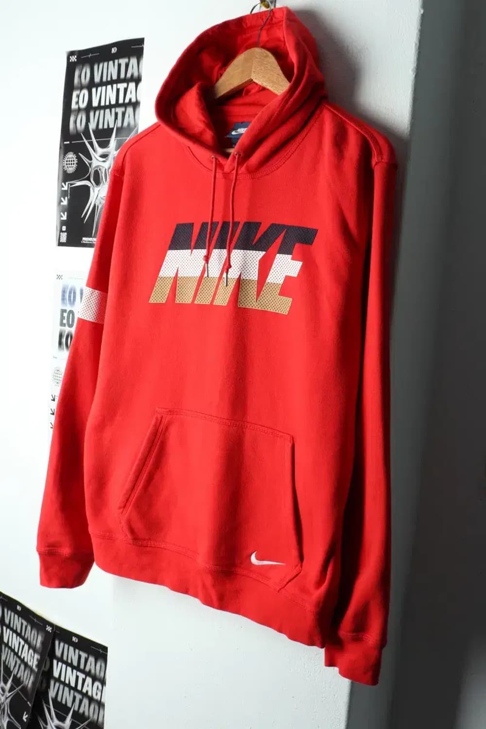 (XL) 나이키 후드티셔츠 레드 기모 올드스쿨-15A37 상품이미지1