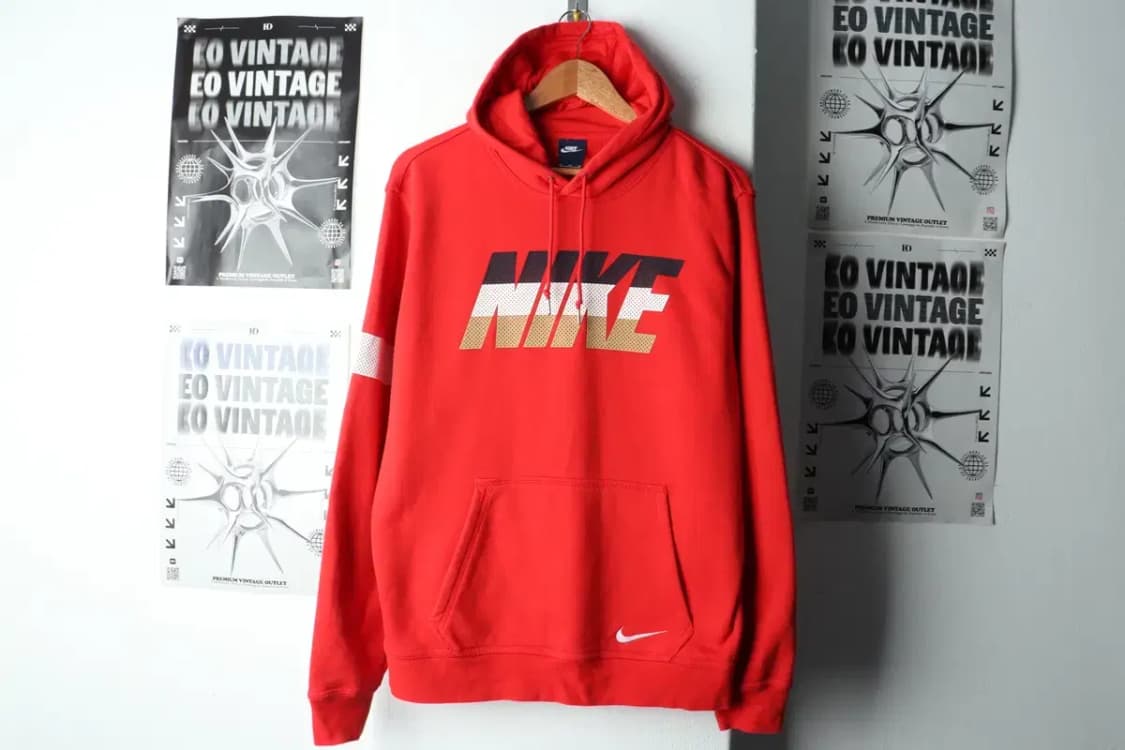 (XL) 나이키 후드티셔츠 레드 기모 올드스쿨-15A37 상품이미지2