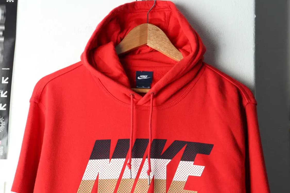(XL) 나이키 후드티셔츠 레드 기모 올드스쿨-15A37 상품이미지3