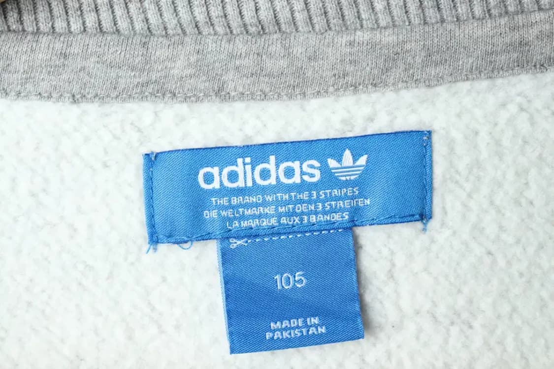 (XL) 아디다스 맨투맨 티셔츠 그레이 빅로고 기모-15A3D 상품이미지7