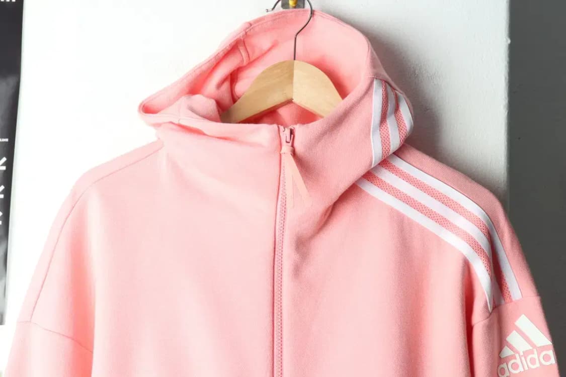 W(XS) 아디다스 후드집업 핑크 올드스쿨 딸기우유-15A3F 상품이미지3