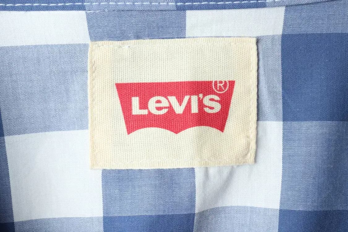 (M-L) 리바이스 셔츠 남방 체크 블루-15A45 상품이미지5