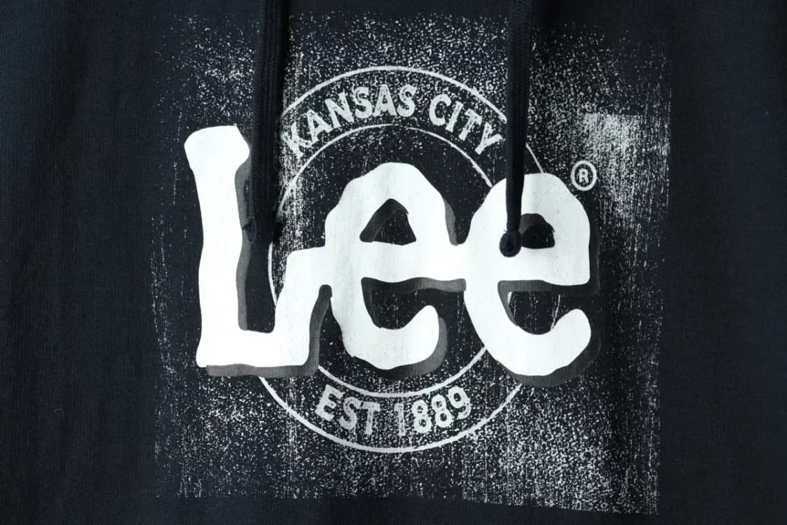 (M-2XL) 리 후드티셔츠 빅로고 블랙 올드스쿨-15A4D 상품이미지5