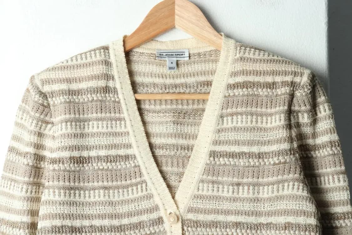 W(S-M) 브랜드빈티지 니트 가디건 세인트존 린넨-15A4F 상품이미지3