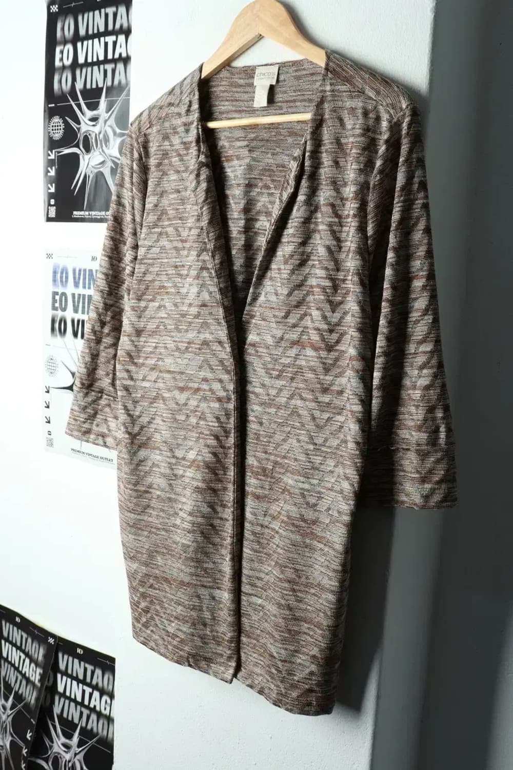 W(M) 브랜드빈티지 니트 가디건 패턴 컬러믹스-15A51 상품이미지1