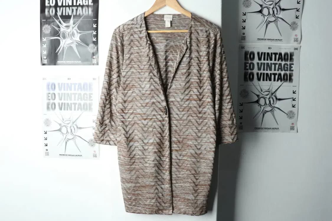 W(M) 브랜드빈티지 니트 가디건 패턴 컬러믹스-15A51 상품이미지2