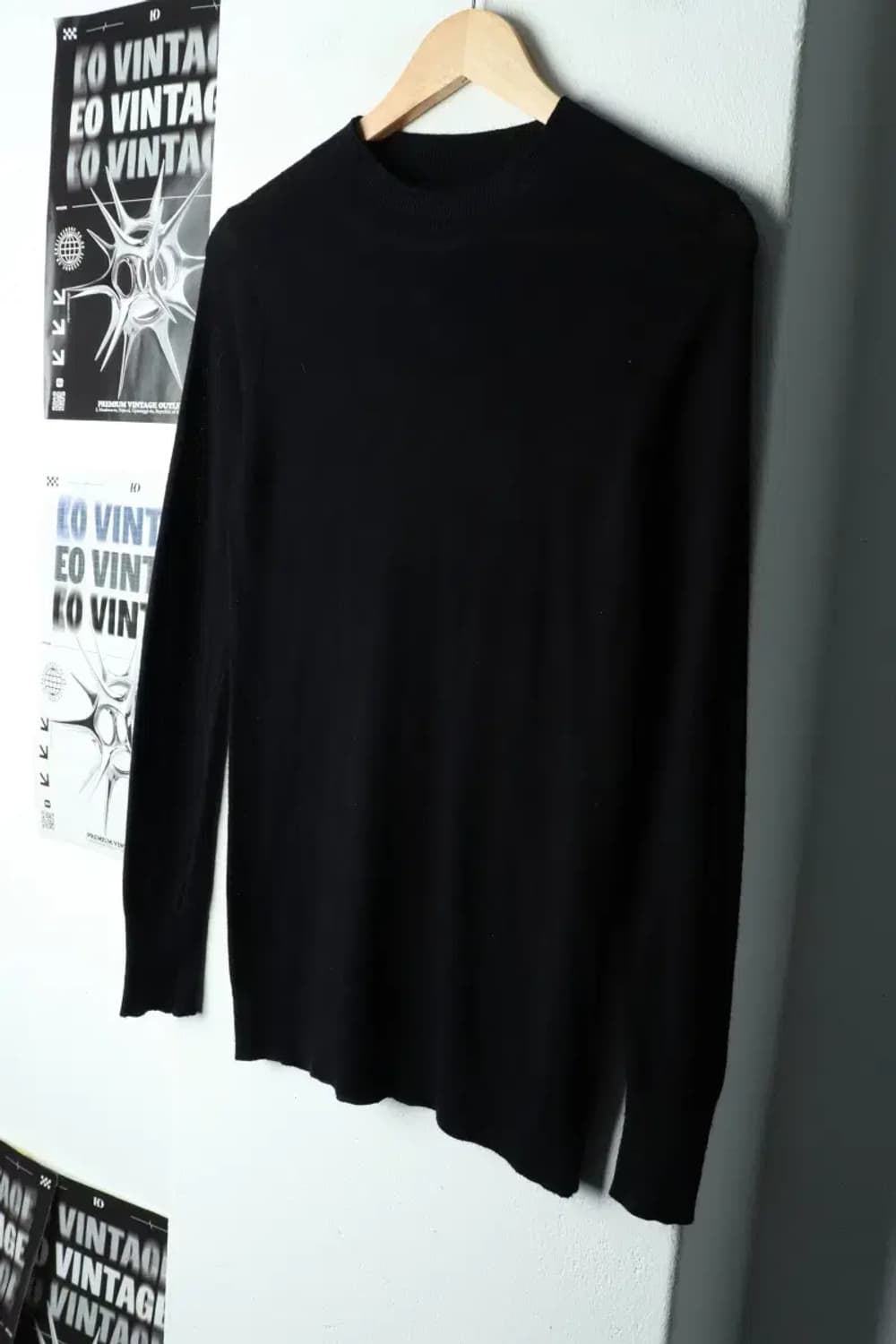 W(M) 브랜드빈티지 니트 쿠즈텡 블랙 울-15A53 상품이미지1