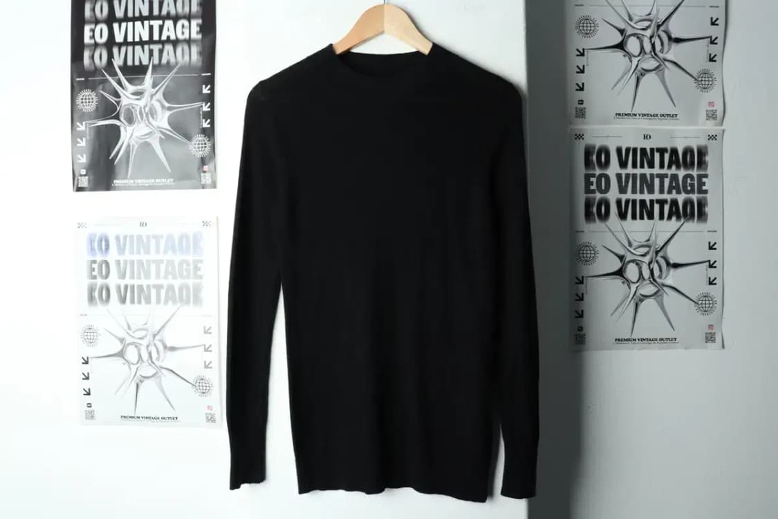 W(M) 브랜드빈티지 니트 쿠즈텡 블랙 울-15A53 상품이미지2