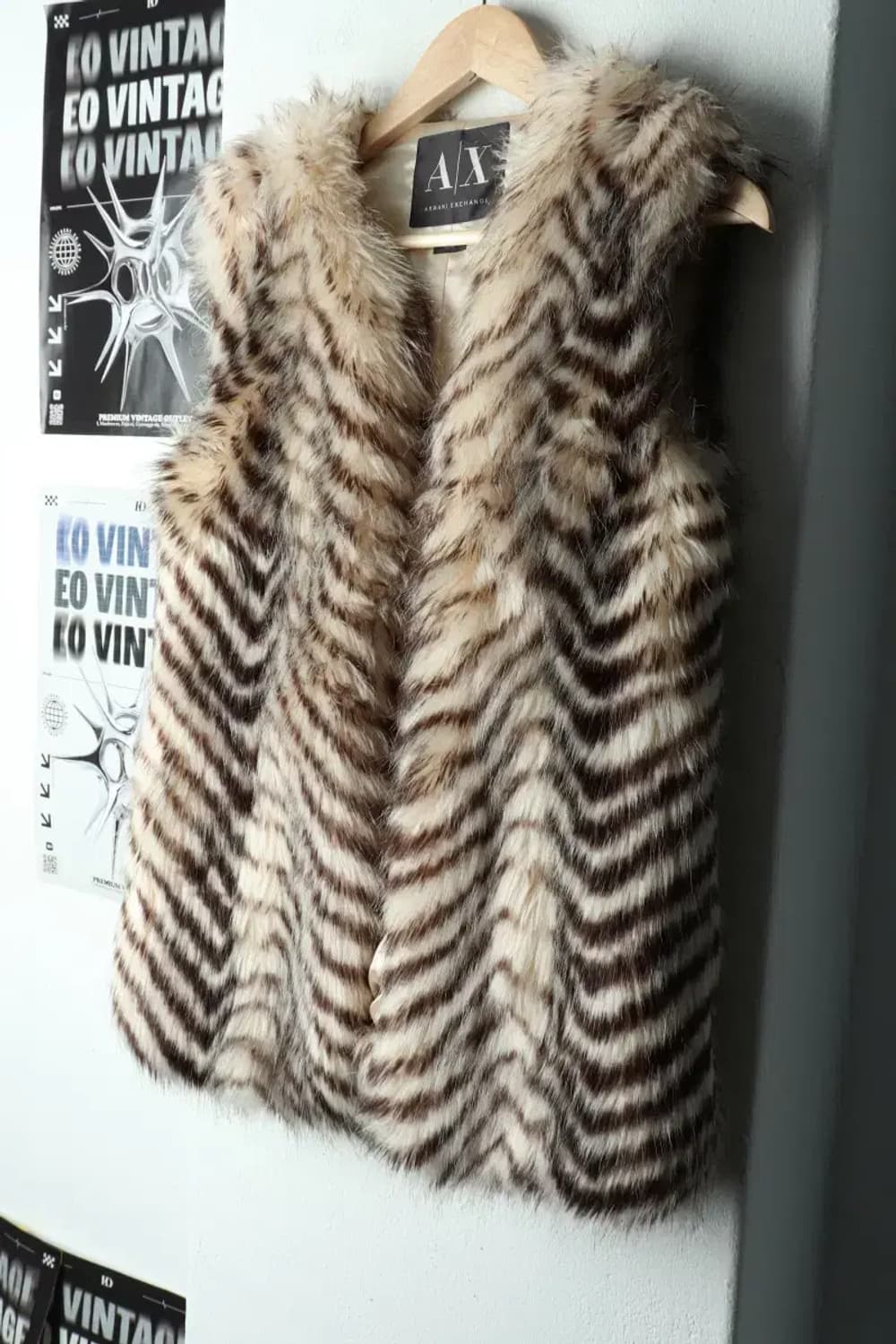 W(XS-S) 아르마니 집업 바람막이 점퍼자켓 조끼 털 한정판-15A55 상품이미지1