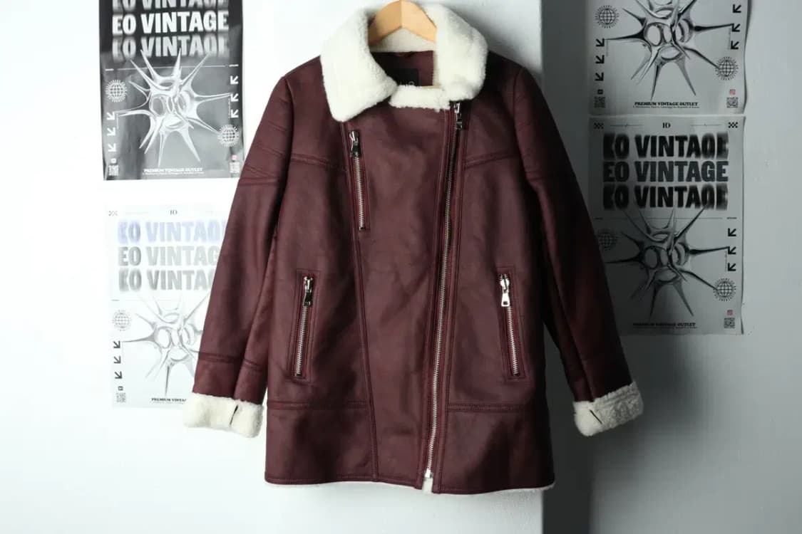 W(XL) 지오송지오 집업 바람막이 점퍼자켓 무스탕 버건디-15A56 상품이미지2