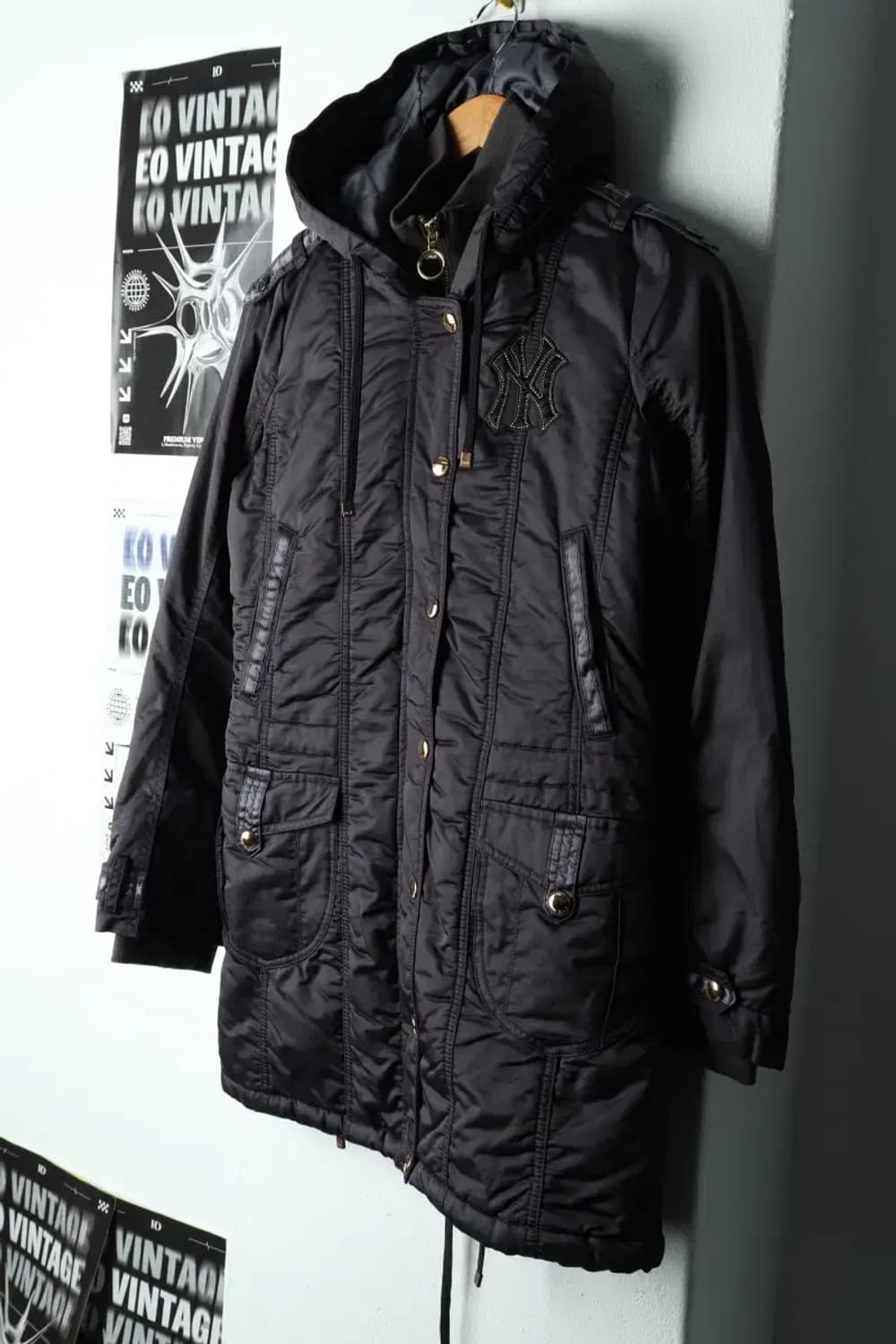 W(XS-S) MLB 엠엘비 패딩 점퍼자켓 양키즈 새상품-15A2C 상품이미지1