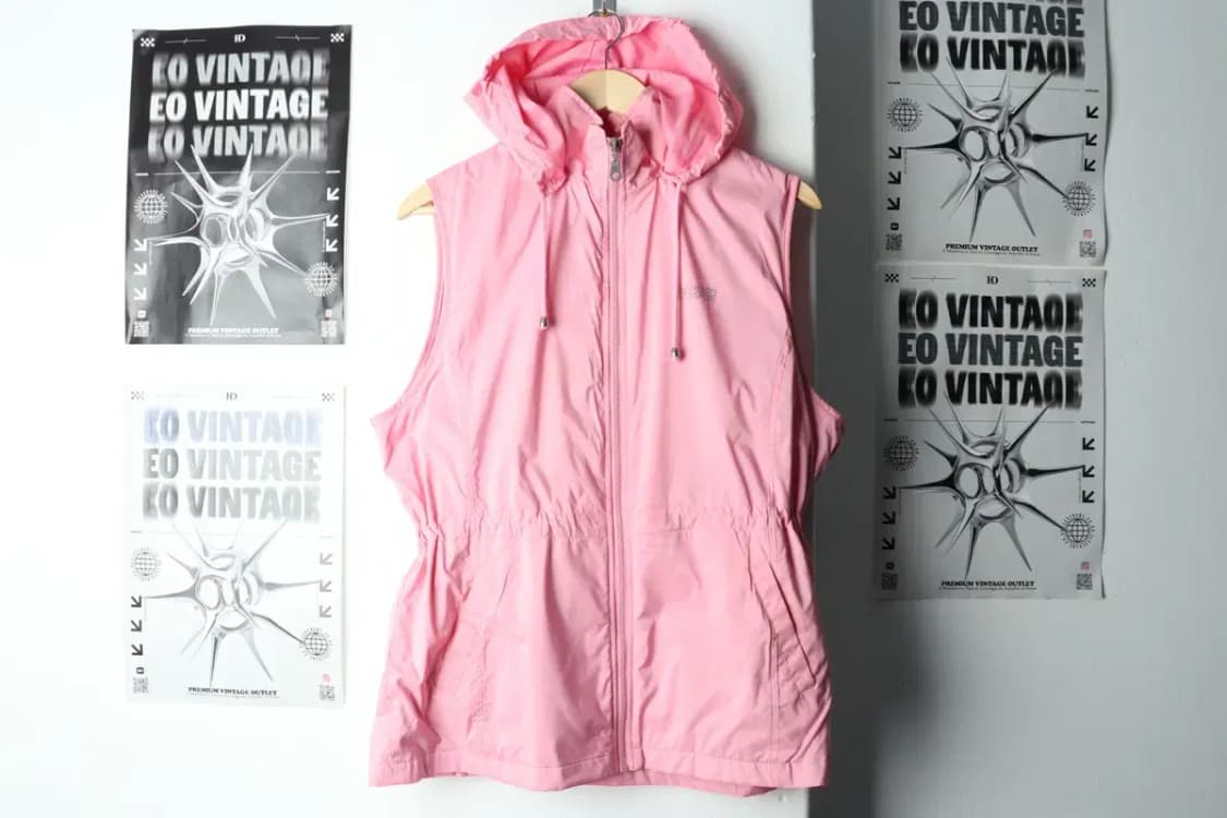 W(XL) 코오롱스포츠 집업 바람막이 점퍼자켓 조끼 경량 핑크-15A32 상품이미지2