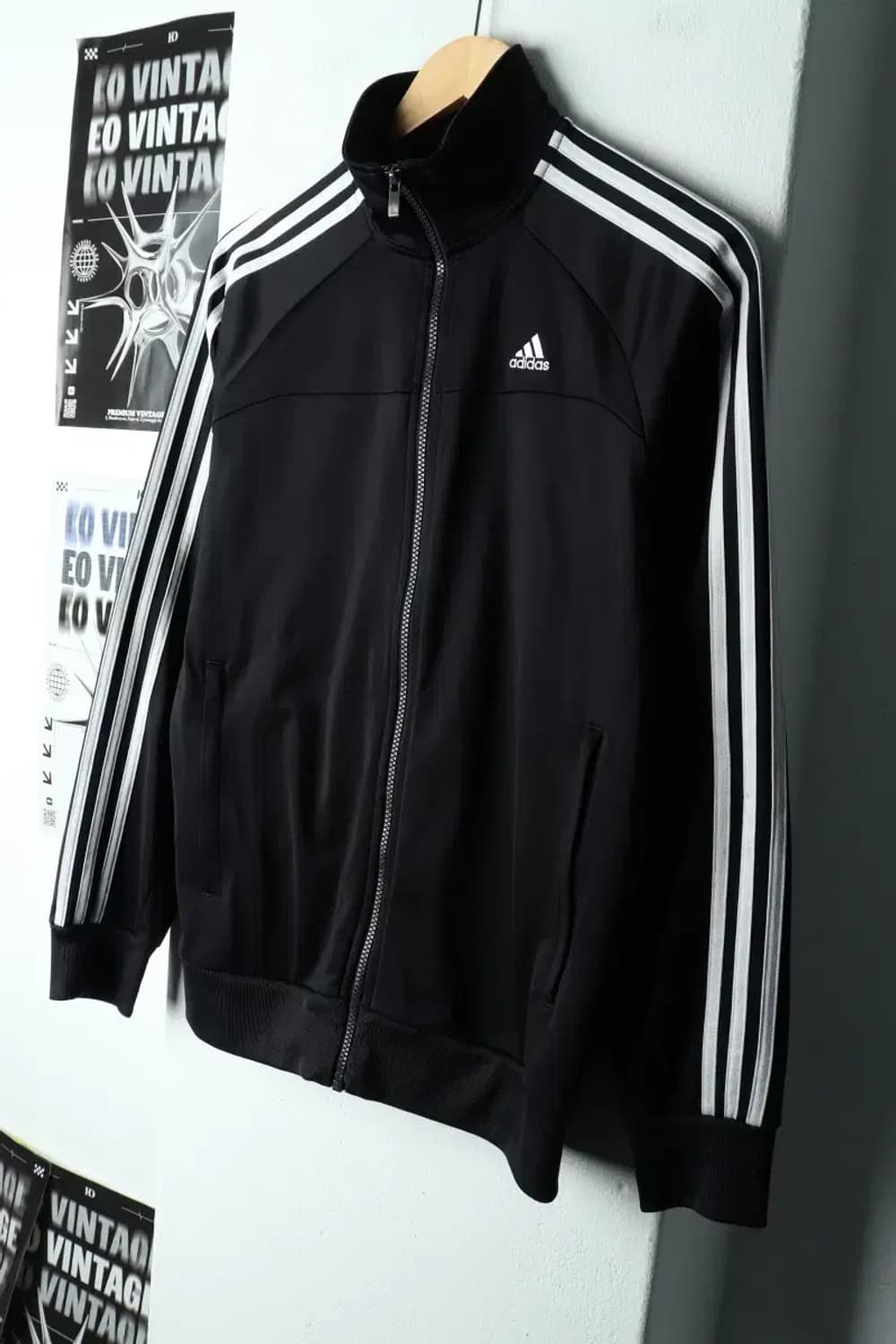 (M) 아디다스 집업져지 트랙탑 블랙 삼선 올드스쿨-15A33 상품이미지1