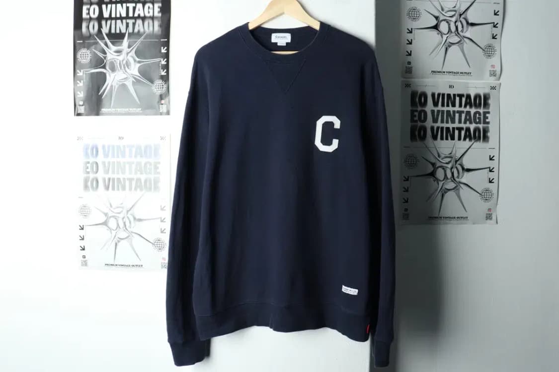 (XL) 커버낫 맨투맨 티셔츠 네이비 로고-15AA5 상품이미지2