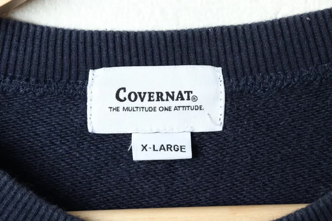 (XL) 커버낫 맨투맨 티셔츠 네이비 로고-15AA5 상품이미지7