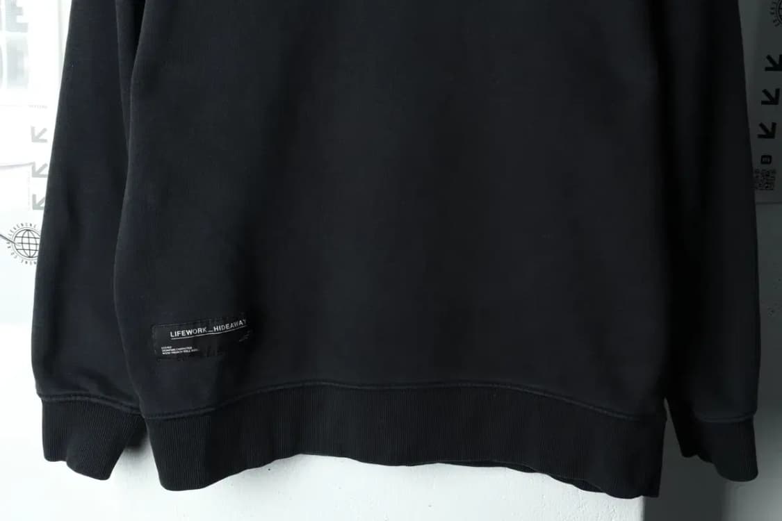 (M-XL) 라이프워크 맨투맨 티셔츠 블랙 올드스쿨-15AA7 상품이미지4