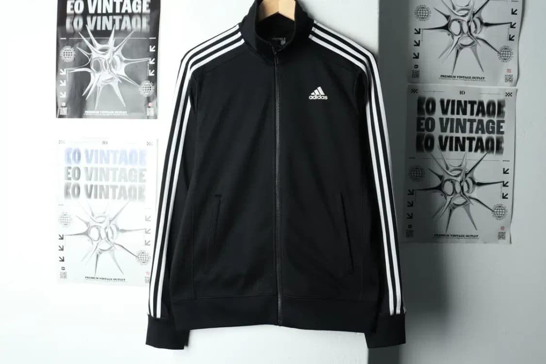 (XL) 아디다스 집업져지 트랙탑 블랙 삼선 올드스쿨-15AAF 상품이미지2