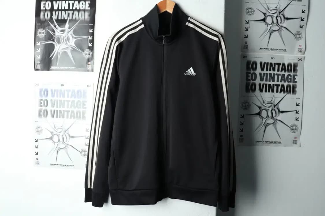 (XL) 아디다스 집업져지 트랙탑 블랙 삼선 올드스쿨-15AB4 상품이미지2