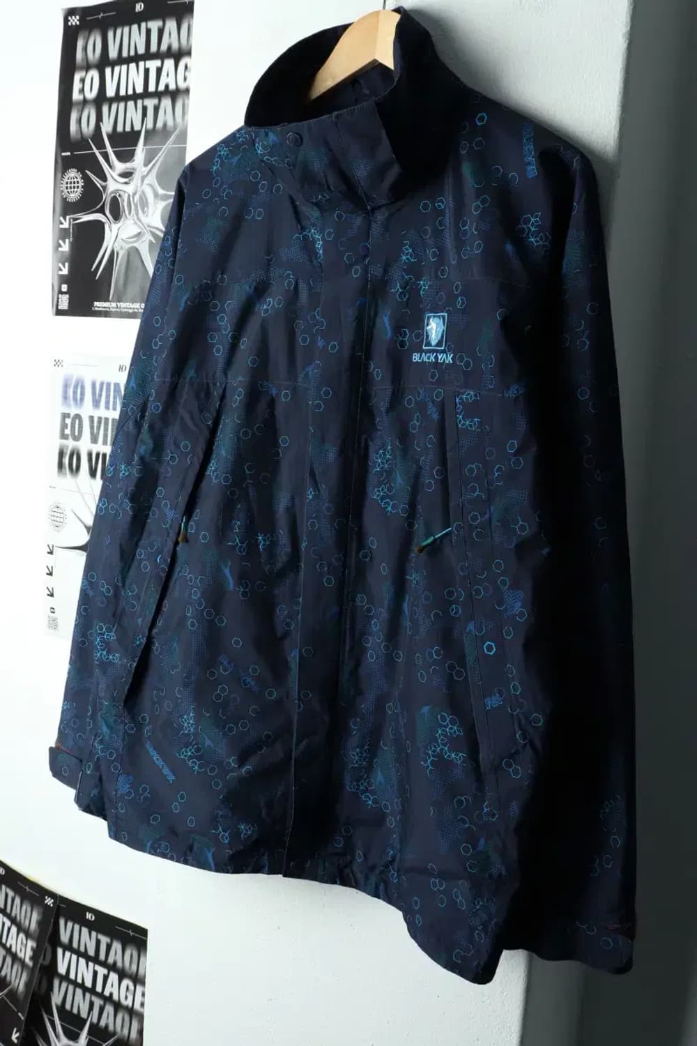 (XL) 블랙야크 집업 바람막이 점퍼자켓 고어텍스 패턴 네이비-15AB6 상품이미지1