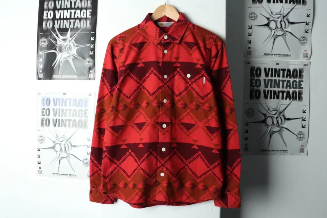 (S) 칼하트 셔츠 남방 나바호 에스닉 레드 아메카지-15ABB 상품이미지2