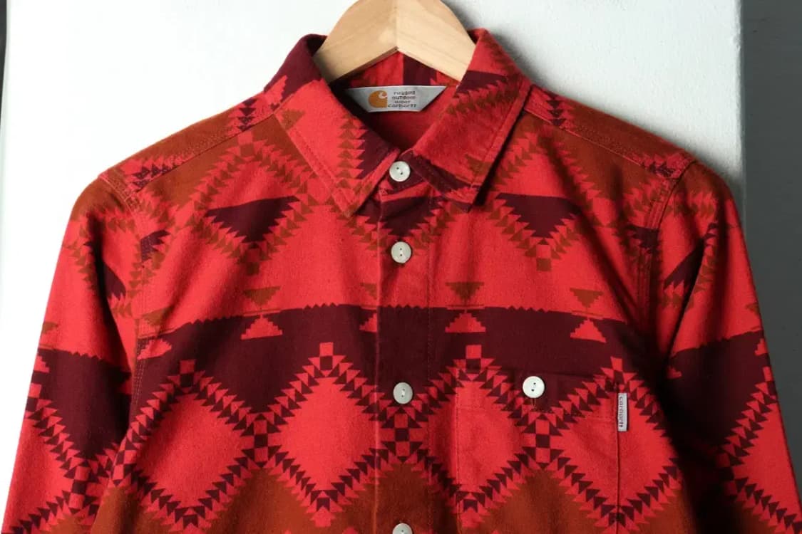(S) 칼하트 셔츠 남방 나바호 에스닉 레드 아메카지-15ABB 상품이미지3