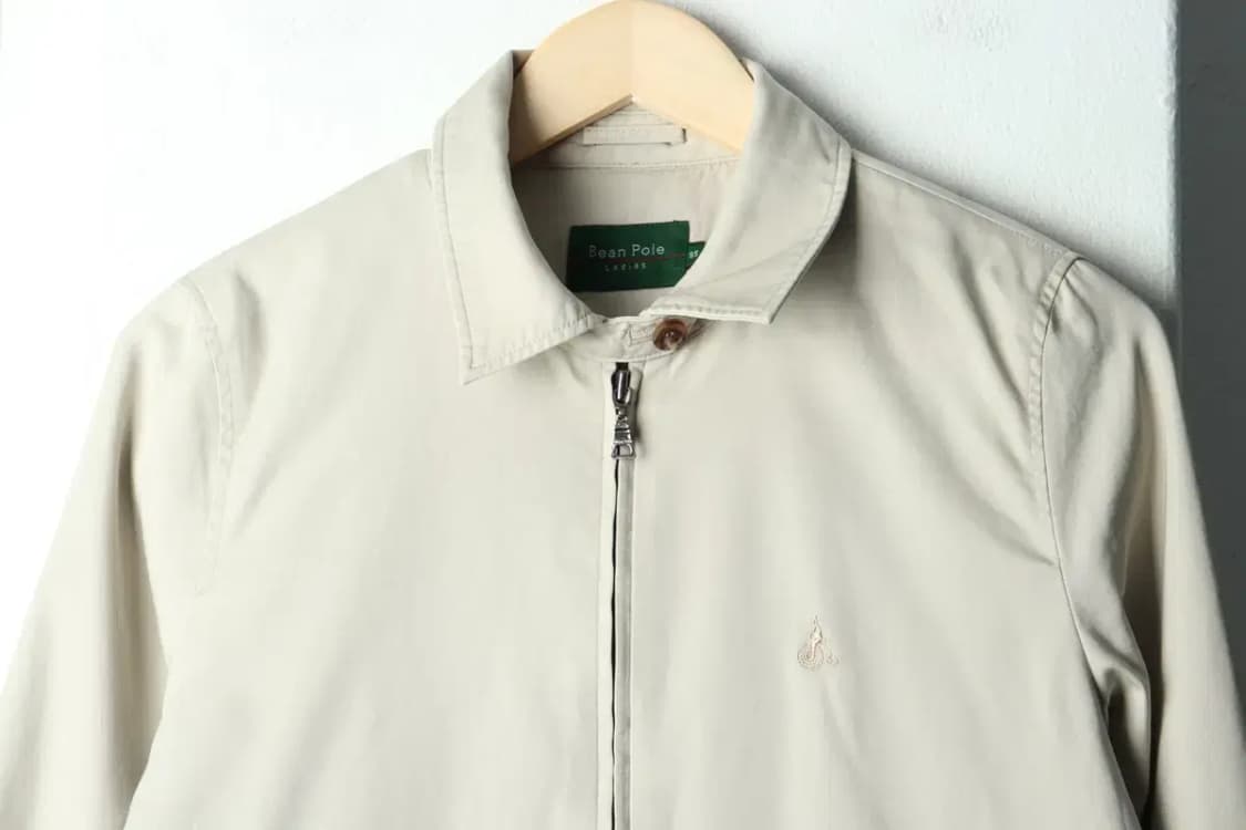 W(M-L) 빈폴 집업 바람막이 점퍼자켓 년대 베이지 해링턴-15ABF 상품이미지3