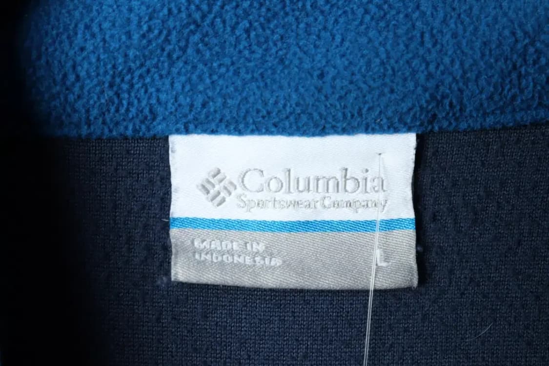 (L) 컬럼비아 카라 긴팔티셔츠 후리스 반집업 블루-15AC8 상품이미지6