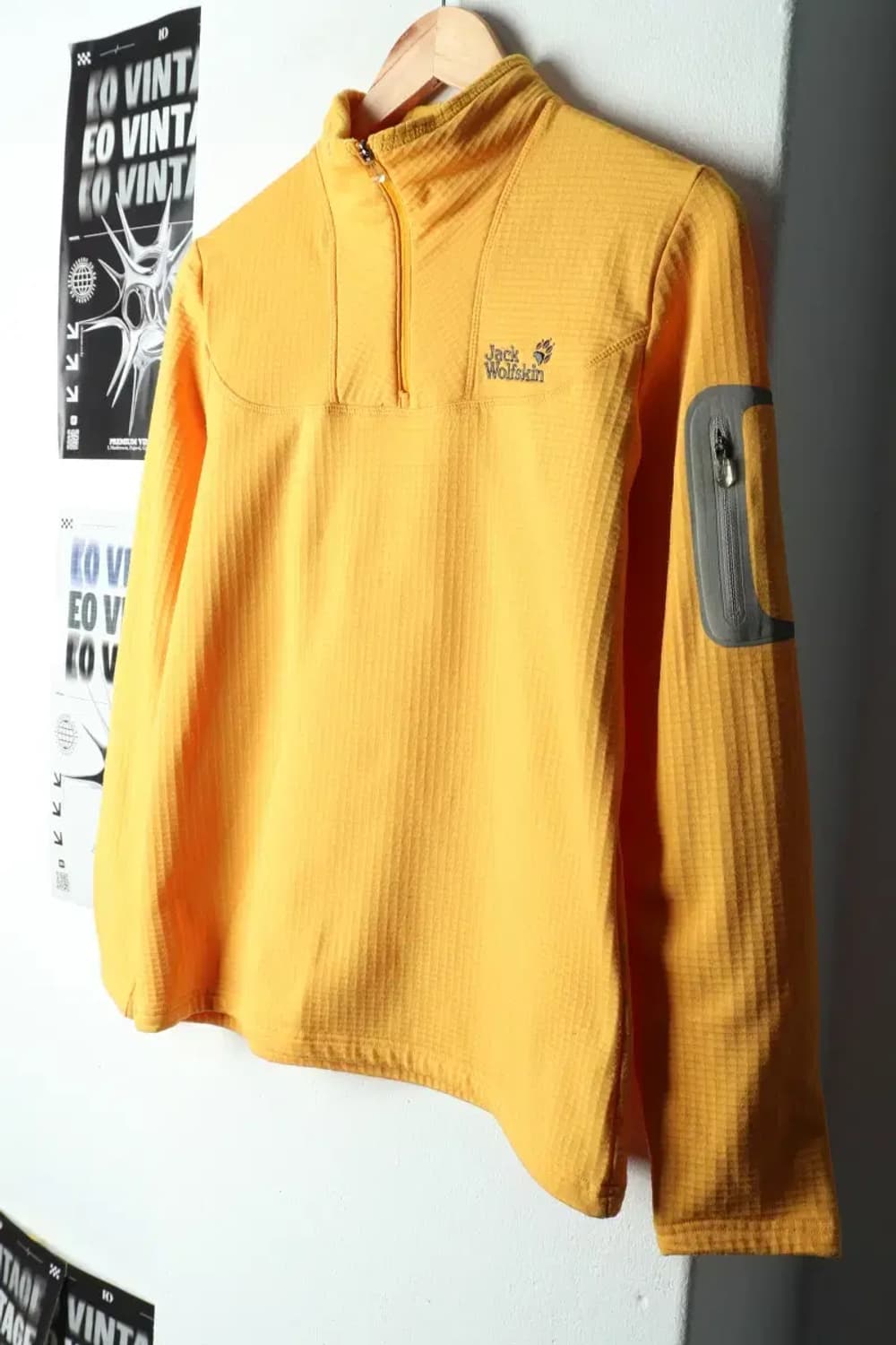 W(M) 잭울프스킨 카라 긴팔티셔츠 반집업 기능성 기모-15AD0 상품이미지1