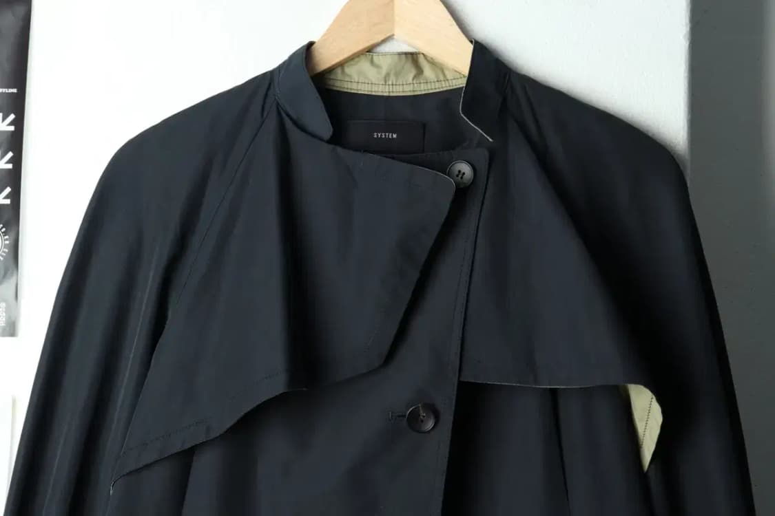 W(S-M) 시스템 코트자켓 한섬 트렌치 네이비-15ADF 상품이미지3