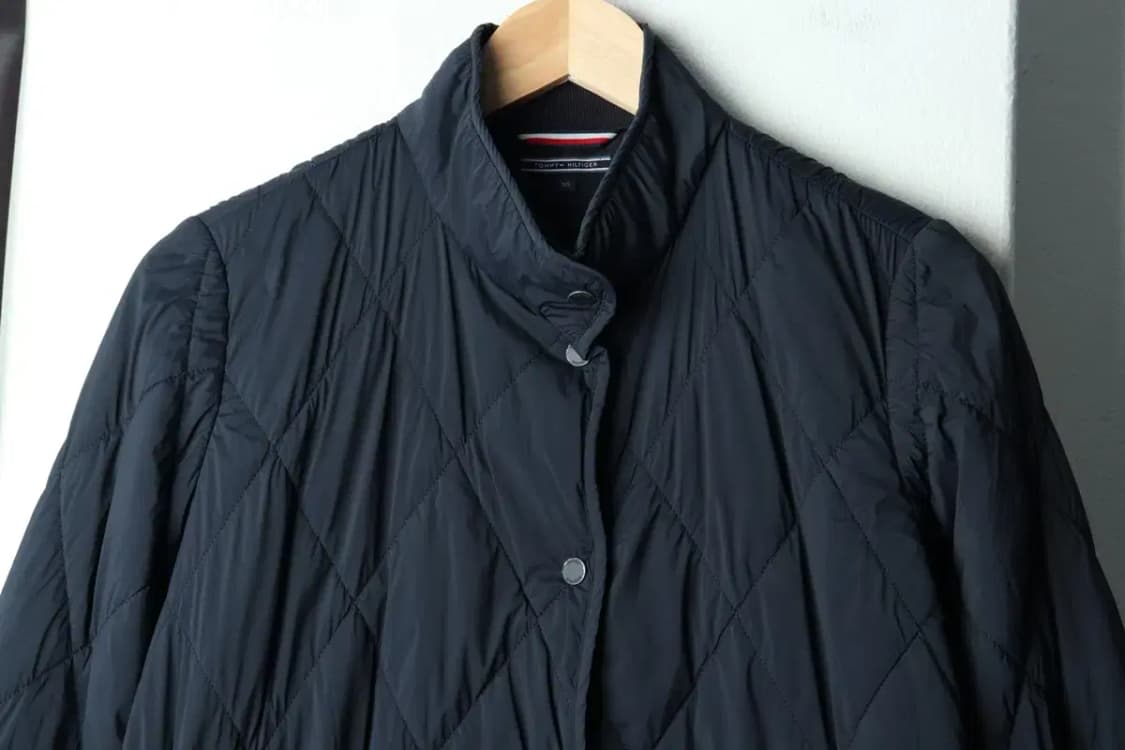 W(XS-S) 타미힐피거 패딩 점퍼자켓 퀄팅 네이비 롱-15AE2 상품이미지3