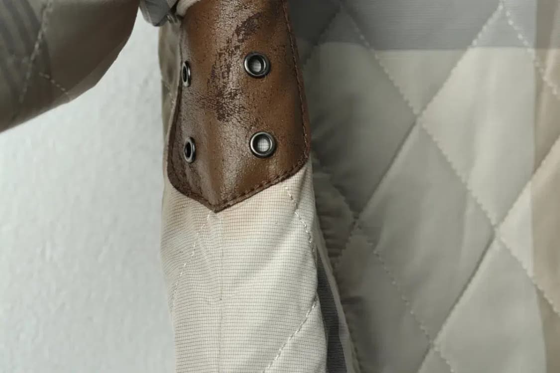 W(S) 헤지스 패딩 점퍼자켓 경량 체크 베이지-15AE3 상품이미지6