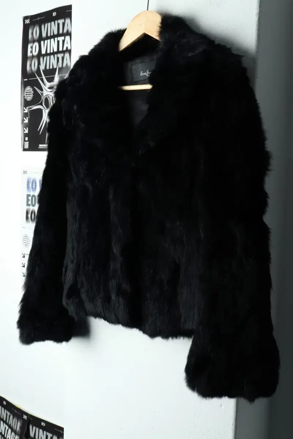 W(S) 브랜드빈티지 집업 바람막이 점퍼자켓 토끼 퍼 블랙-15AE7 상품이미지1