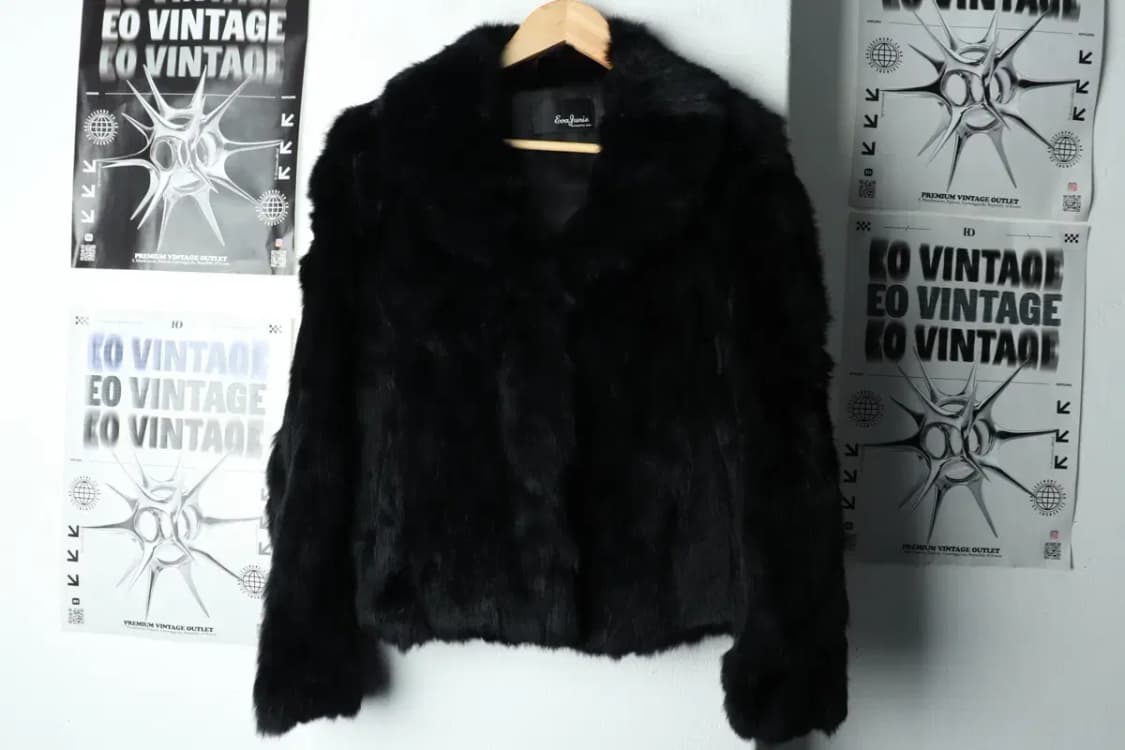 W(S) 브랜드빈티지 집업 바람막이 점퍼자켓 토끼 퍼 블랙-15AE7 상품이미지2