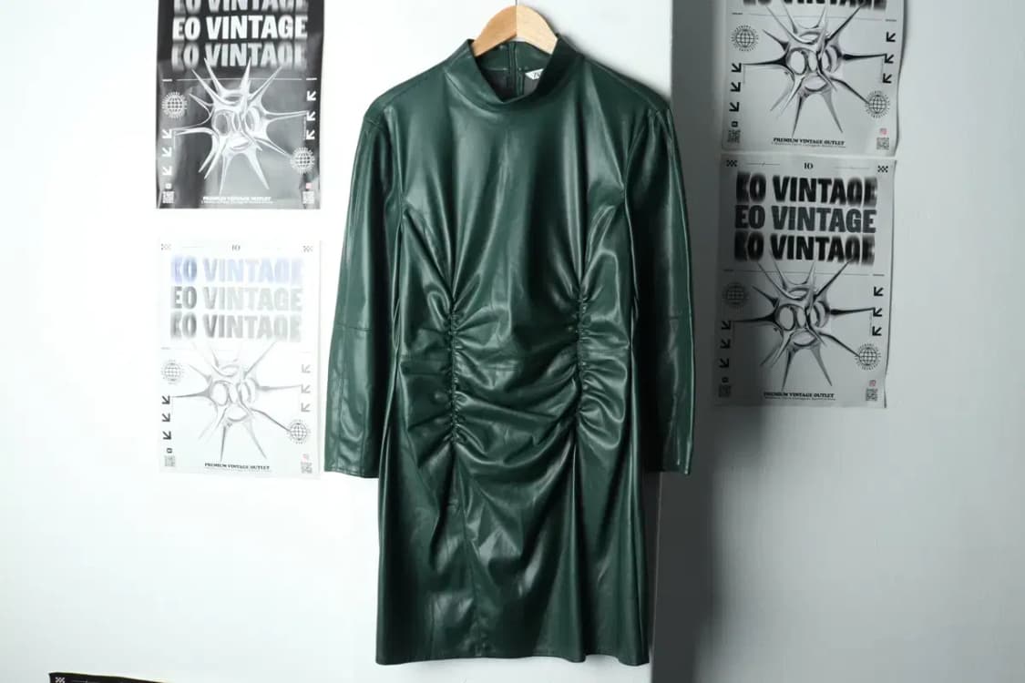 W(L-XL) 브랜드빈티지 드레스 원피스 자라 레더 기모-15AE8 상품이미지2