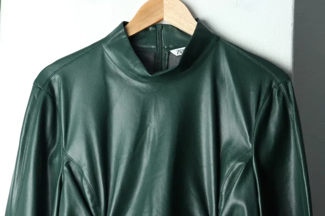 W(L-XL) 브랜드빈티지 드레스 원피스 자라 레더 기모-15AE8 상품이미지3