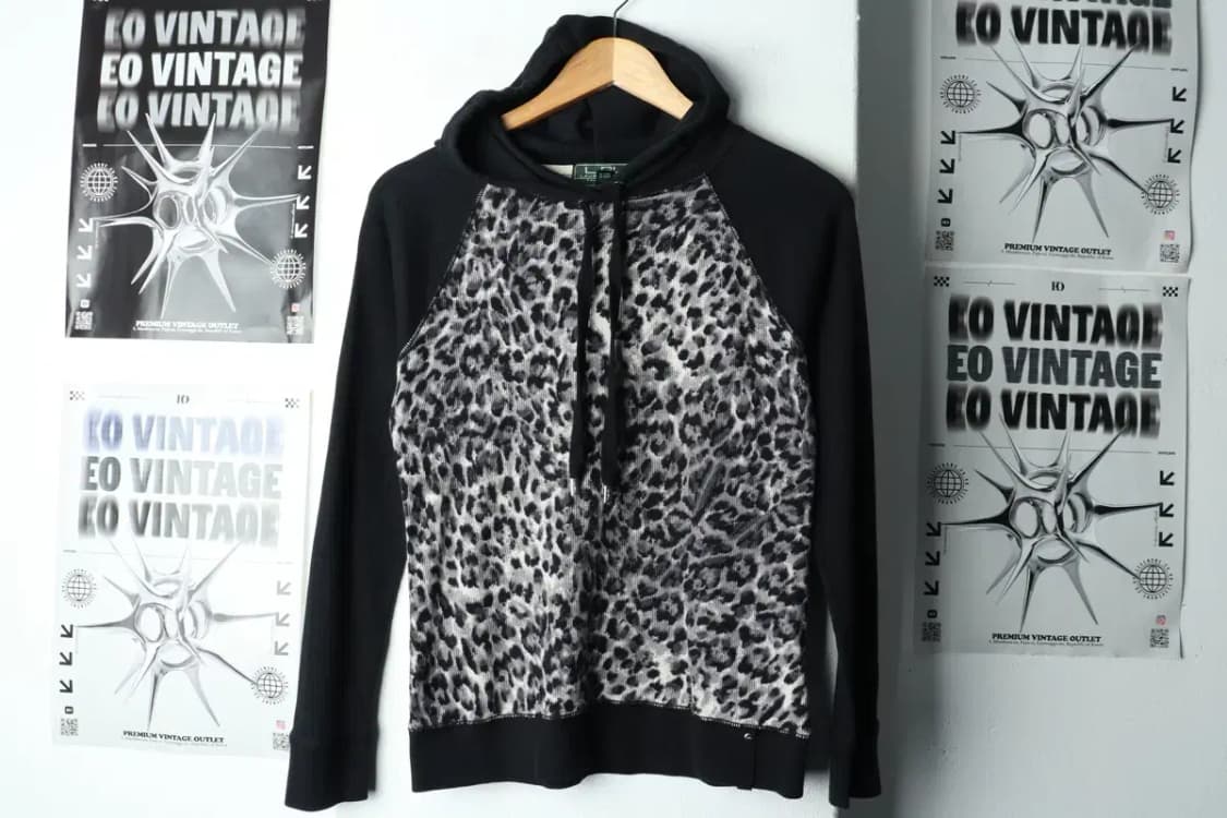 W(M) 폴로 랄프로렌 후드티셔츠 레오파드 와플 블랙-15AE9 상품이미지2