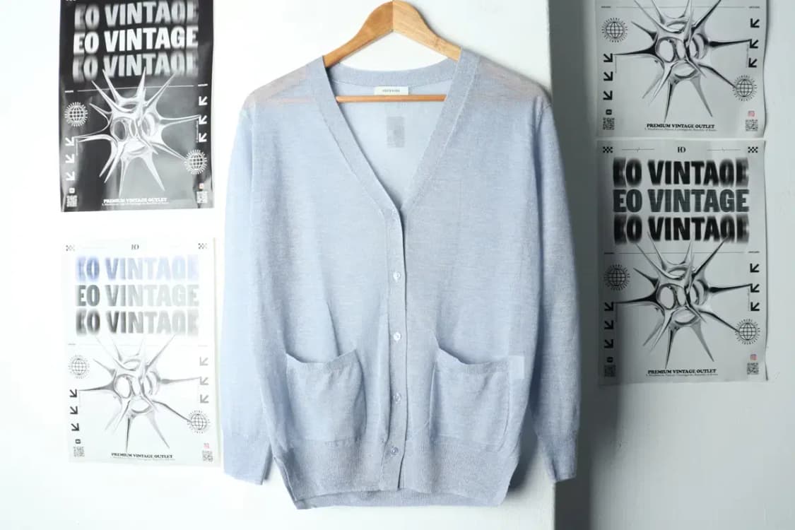 W(S) 브랜드빈티지 니트 가디건 쉬스미스 연블루-15AEB 상품이미지2