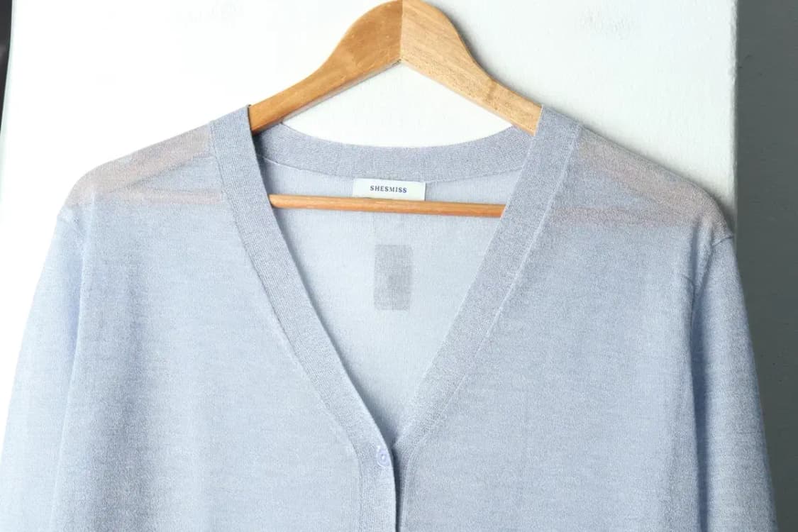 W(S) 브랜드빈티지 니트 가디건 쉬스미스 연블루-15AEB 상품이미지3