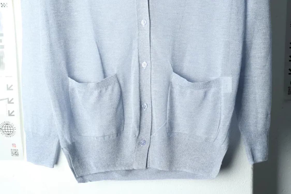 W(S) 브랜드빈티지 니트 가디건 쉬스미스 연블루-15AEB 상품이미지4