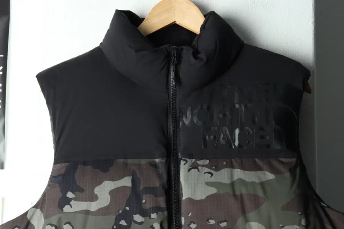 (M-L) 노스페이스 패딩 점퍼자켓 조끼 구스다운 카모 한정-15B1A 상품이미지3