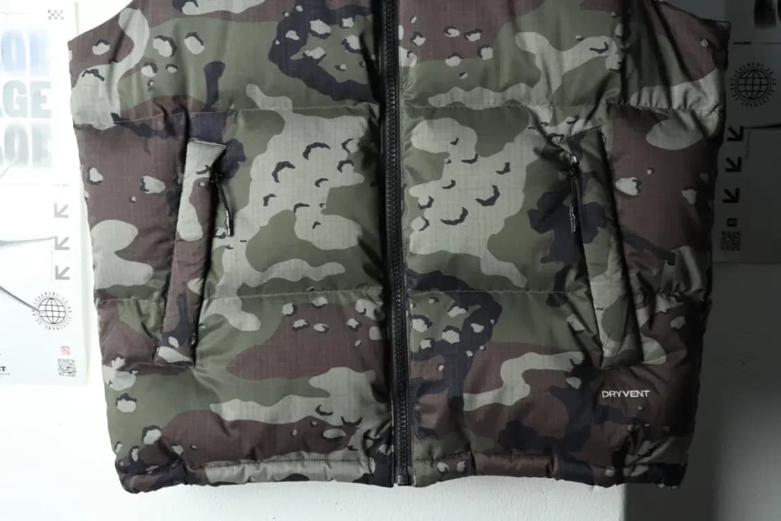 (M-L) 노스페이스 패딩 점퍼자켓 조끼 구스다운 카모 한정-15B1A 상품이미지4