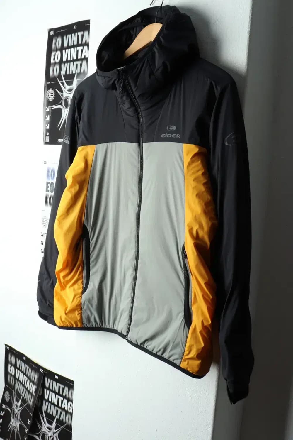 (L) 아이더 패딩 점퍼자켓 경량 블랙 올드스쿨-15B20 상품이미지1