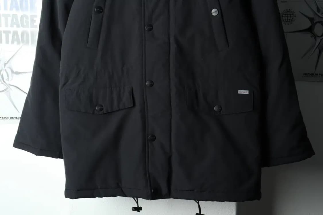 (XS-S) 칼하트 패딩 점퍼자켓 블랙 올드스쿨 한정판 오리털-15B22 상품이미지4