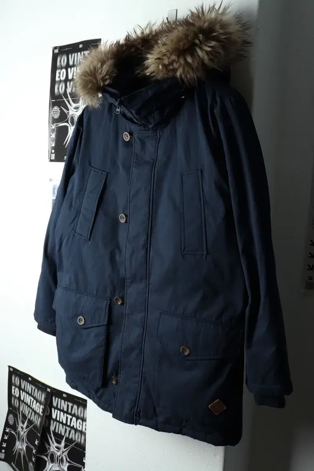 (L) 브랜드빈티지 패딩 점퍼자켓 펄스 덕다운 네이비 야상-15B23 상품이미지1